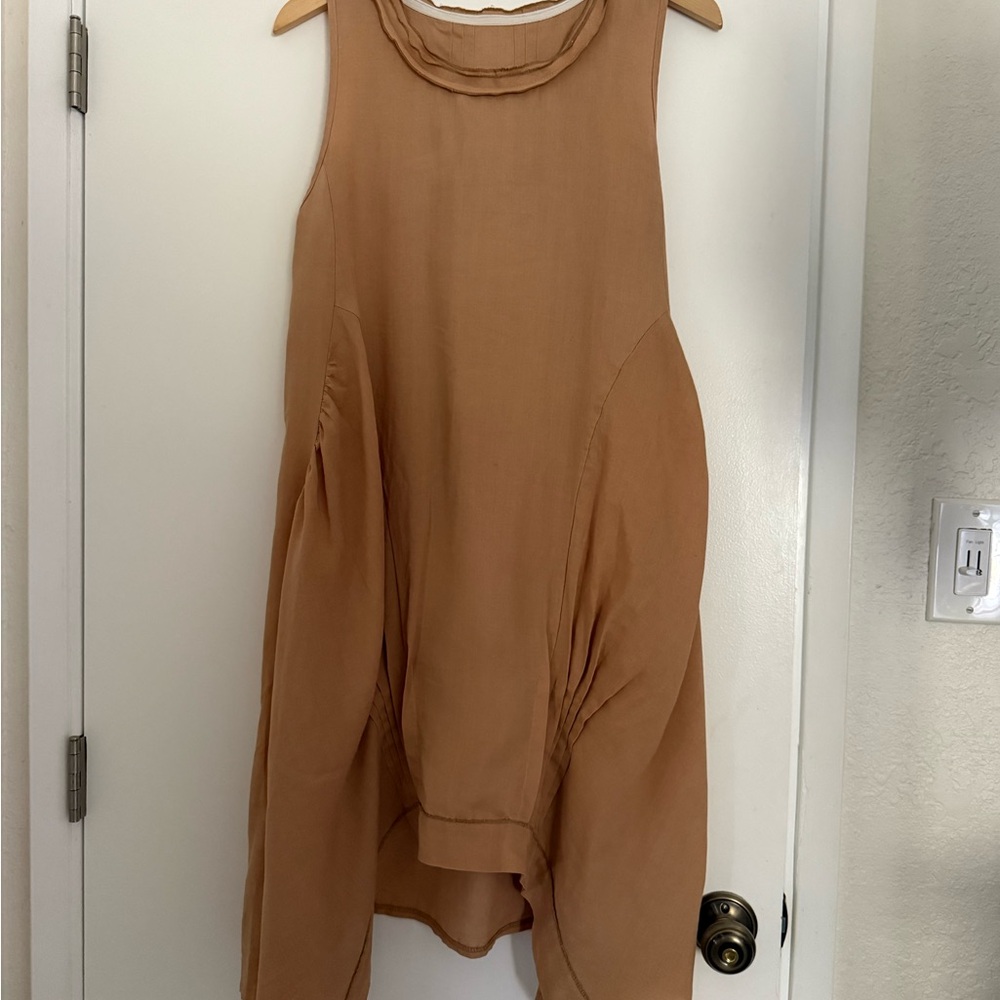 Sleeveless Tan Dress